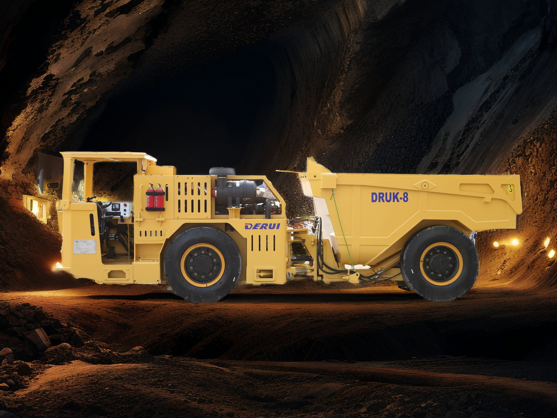 DERUI DRUK-8 Compact Underground Gold Mine Loader Copper Mine Loader Truck Mining Truck