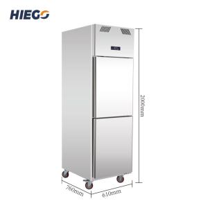 Quality 500L Commercial Upright Freezer 2 Doors Restaurant Refrigeration Equipment wholesale