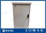 IP55 Power Coating Outdoor Data Cabinet 19" Mounting Rails With Door Stopper