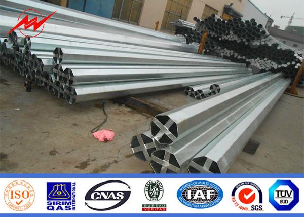 Cheap 4000 Dan Electrical Transmission Poles Hot Dip Galvanized With Accessories for sale
