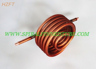 High Thermal Conductivity Copper Tube Coil Tin plating with extruding process