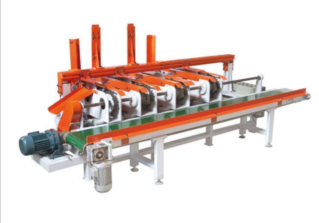 Full Automatic multiple blades rip sawmill Production Line for round logs sawing machines