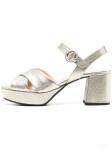 JBPH0305 Gold 85mm Platform Heel Shoes Gold Block Wedge Heels