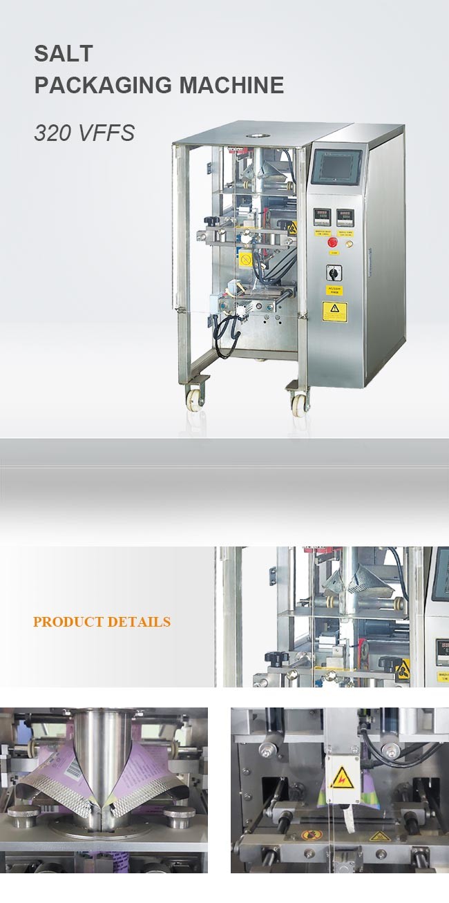 Dual Belt 80bpm 320mm Vertical Bagger Machine For Salt
