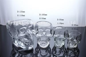 Quality Clear Glass Skull Beer Cup, mini wine glass shot glass wholesale