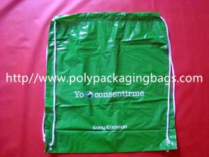 Quality White Lightweight Plastic Drawstring Backpack Bags For Mobile Phone / Handphone wholesale