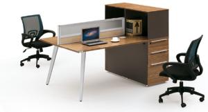 Quality modern two person office workstation with storage wholesale