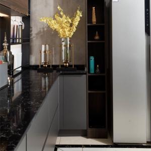 Quality Small Kitchen Membrane Pressure Plate MDF Design Modular Kitchen Cabinets wholesale