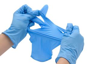 Quality Non - Sterile Nitrile Chemical Resistant Gloves , Biodegradable Disposable Gloves wholesale