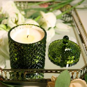 Quality Color Cylinder Scented Jar Candle Soy Wax Jar With Glass Lid 500g Wax Weight wholesale