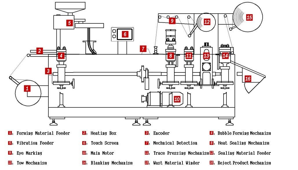 Capusle Packing Alu Alu Blister Packagine Machinery Multi functional
