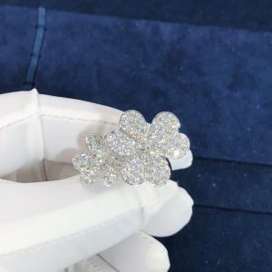 Quality Van Cleef &amp; Arpels 18k White Gold Frivole Between The Finger Ring Natural Vs Diamonds wholesale