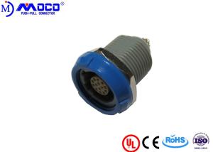 Quality Blue Nut Female Plastic Push Pull Connectors 1P 14 Pin For Biomass Monitors wholesale
