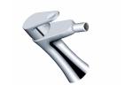 Single hole Brass Bathroom Sink Faucets Deck Mounted , Solid Brass Body Toilet