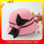 Vintage hot sale cloche hats wholesale for ladies,100% Australia wool felt hats