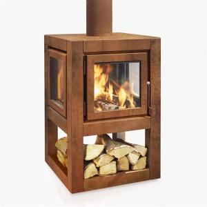 Quality Wood Burning Outdoor Freestanding Corten Steel Stove Metal Fireplace wholesale