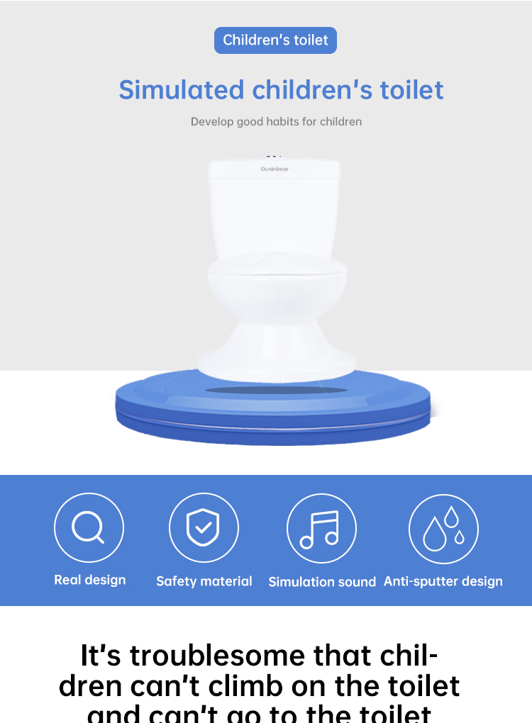 Pink Plastic Baby Potty Toilet EN71 Certified Pure Color Design Custom Logo Available