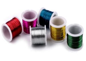 Quality 0.5mm In Spool Metallic Lacquered Iron Wire For Crafts Smooth Surface wholesale