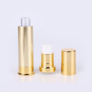 Quality Luxury Gold Plating Airless Lotion Bottle 5 / 10ml Small Cosmetic Containers wholesale