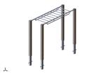Steel outdoor fitness equipment horizontal ladder climbing ladder