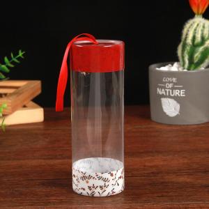 Quality Cylinder Shape Stationery Clear PVC Packaging Box CMYK Printing wholesale