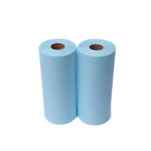 Quality Woodpulp PET Heavy Duty Industrial Wipes Roll Multipurpose 65gsm wholesale