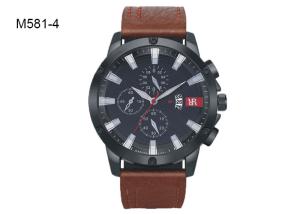 Quality BARIHO Analog Men's Quartz Watch Fashion Chronograph Date Leather Band Wristwatch M581 wholesale