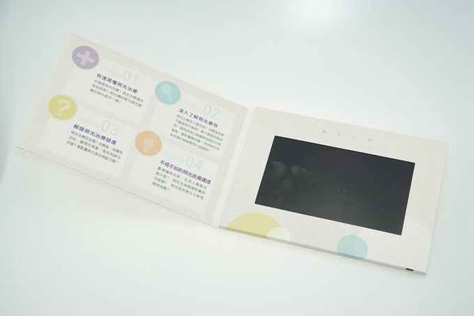 Videopak Customized Hardcover 7 Inch Digital Lcd Video Brochure Video in folder IPS SCREEN 1080P Video