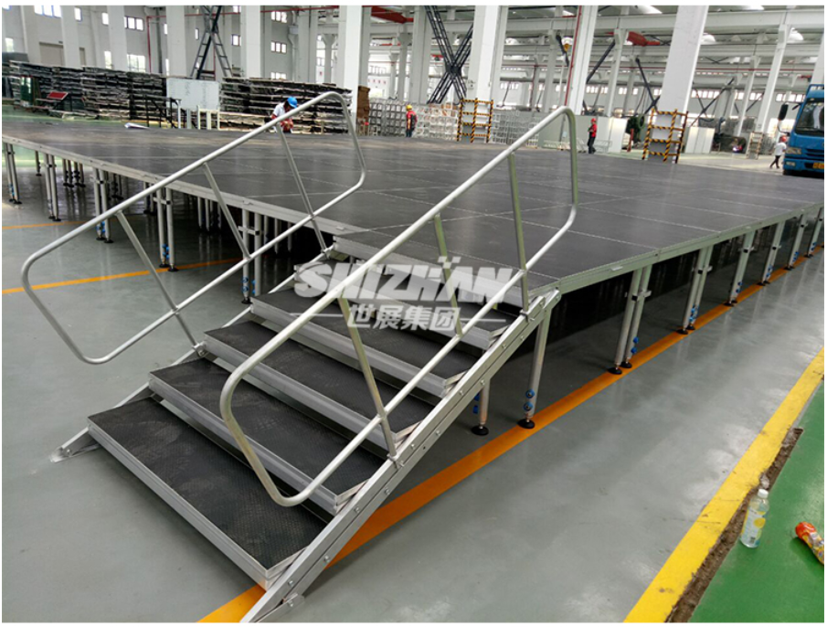 anti-slip tablet telescopic theatre portable aluminum adjustable mobile stage deck equipment