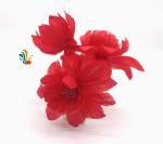 Christmas Decoration Supplies Dyed Party Goose Feather Flower Mount with Wire