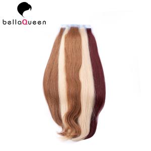 Quality Colored Brazilian Virgin Human Hair Tape Hair Extensions for Beauty Salon wholesale