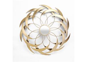 Quality Modern Star Shape Luxury Gold Flower Wall Mirror wholesale