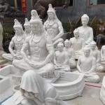 BLVE White Marble Lord Shiva Shakti Statue Garden Buddha Statue Fountain Hindu