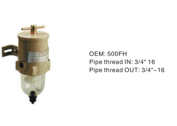 Industrial Hydraulic Filter Housing Assembly 500FH Pipe Thread IN 3/4" -16 Pipe