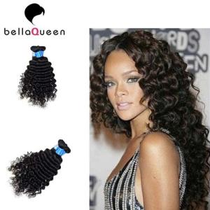 Quality Smooth Deep Wave Malaysian Virgin Hair , Natural Black Human Hair Weave wholesale