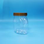 Transparent Wide Mouth Plastic PET Jar For Food Noodles Biscuits Candy Packaging