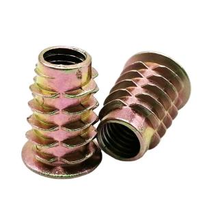 Quality Threaded Anchor Nuts For Wood Flanged M6 White Zinc Plating Spheroidizing wholesale