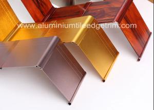 Quality Gold Brushed Metal Skirting Trim , Aluminium Skirting Duct For Hotel And Office wholesale