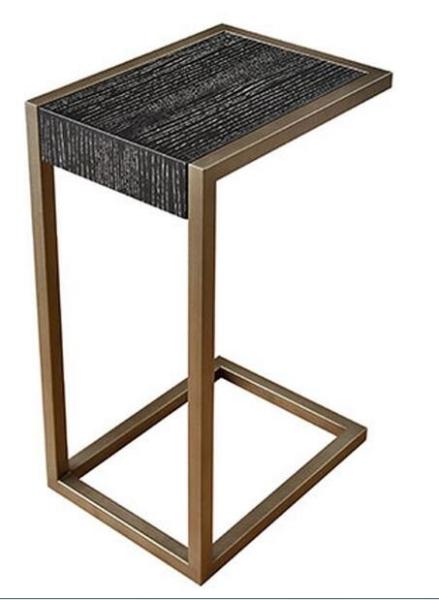 wooden top brass color stainless steel metal side table/End table/coffee table/C