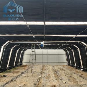 Quality PE Film Poly Cover Single Span Light Deprivation Greenhouse Aluminum Zinc Plating wholesale