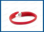 Stylish Wristband Flash Drive Customized Printed Logo Silicone Material