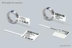 Rectangle RFID Tag Sticker Bar Code Labels Ribbon Printing For Jewelry