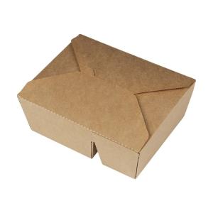 Quality 26oz 45oz Biodegradable Brown Paper Food Boxes Kraft Paper Takeaway Box Food Packaging wholesale