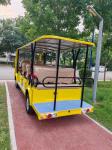 14 Seats Tourist Shuttle Car 4-Wheeled Electric Shuttle City Sightseeing Bus Off