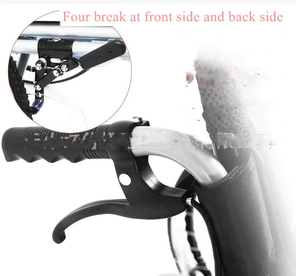 Hospital Elderly Cerebral Palsy Height Adjustable Lightweight Handicapped Foldable Wheelchair