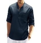 Small Quantity Clothing Manufacturer Men'S Linen Cotton Casual Shirts Long
