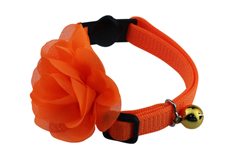 Adorable Flowers Pet Training Collars High Density Polyester Nylon Cat Collar