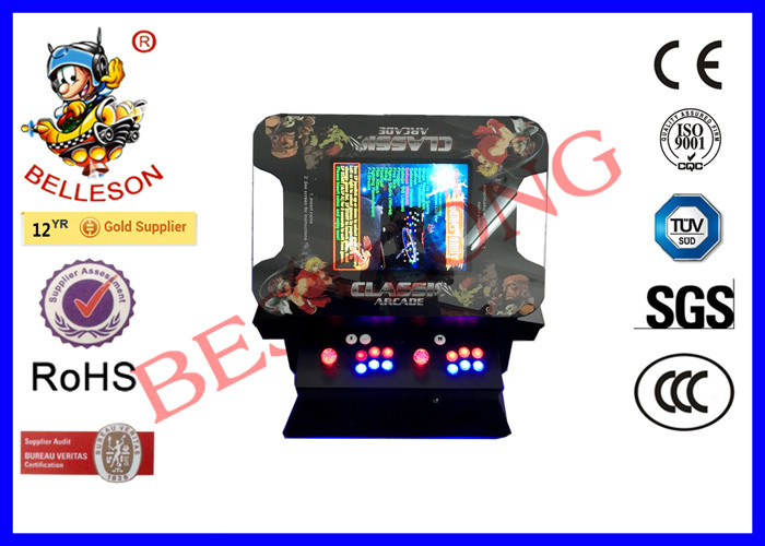 Classic Black Coin Operated Game Machines 19 Inch Screen With Top Panel Lift Function