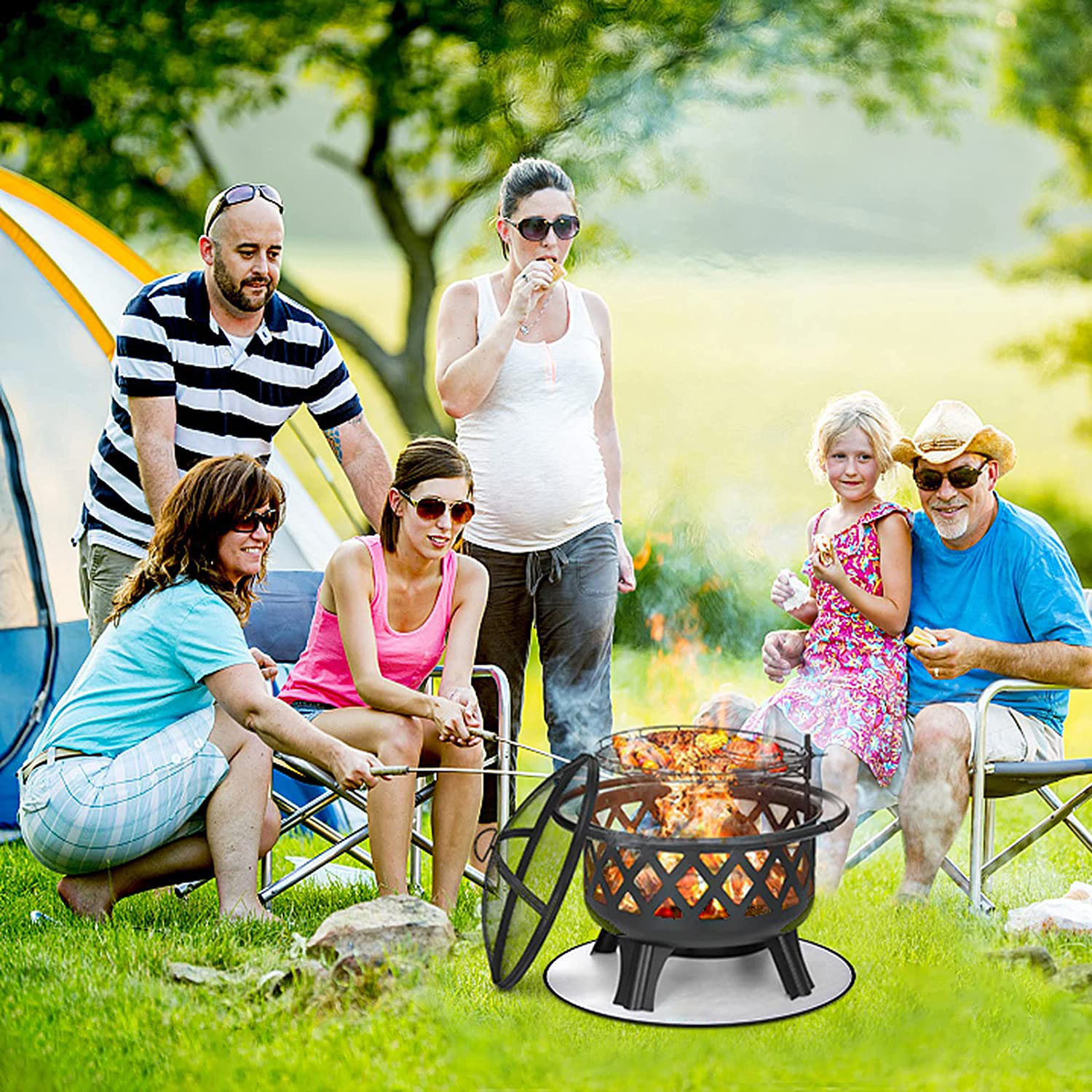 Suntex Fire Pit Mat, Fire Mat for BBQ Grills, Perfect for BBQ, Smokers, Grills