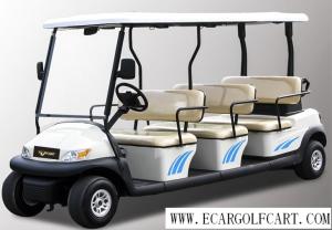 Quality Customized Colorful 12 Seater Golf Cart Electric Sightseeing Bus With Plastic Armrest wholesale